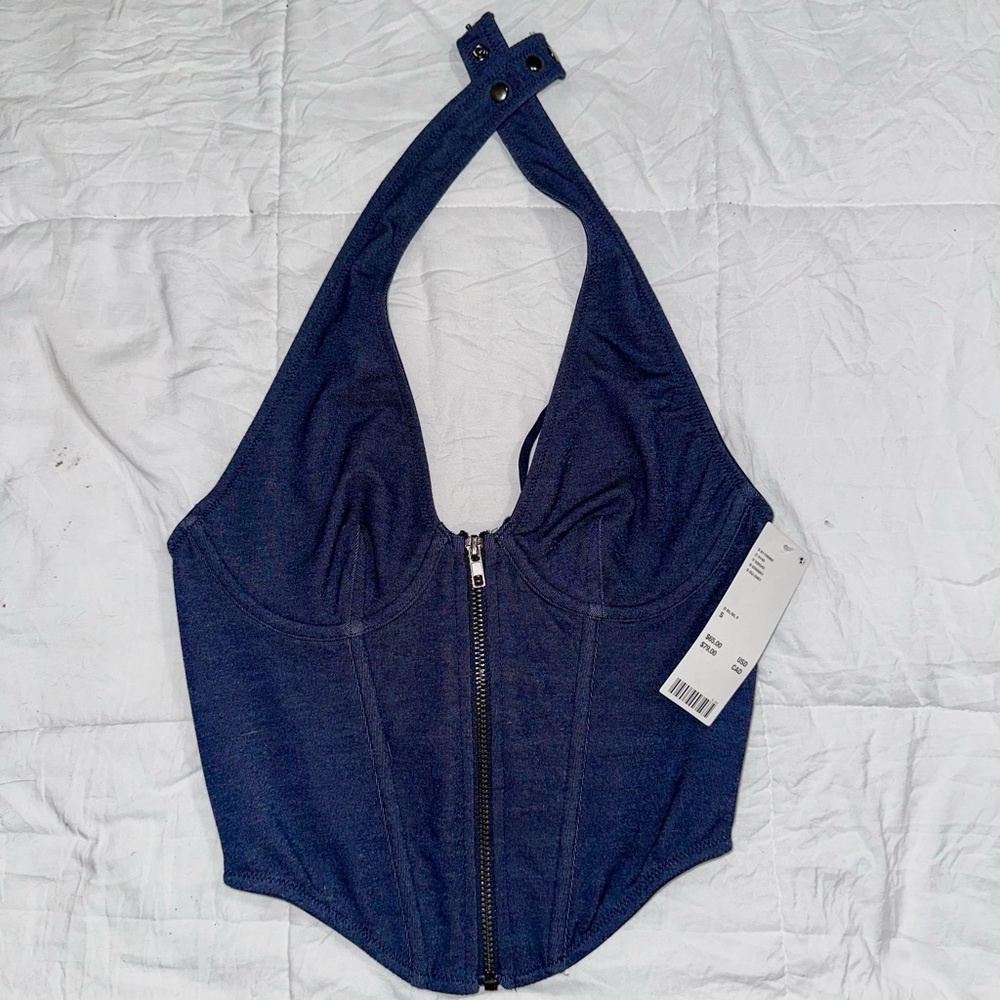 Brand New Urban Outfitters Jean Corset Top